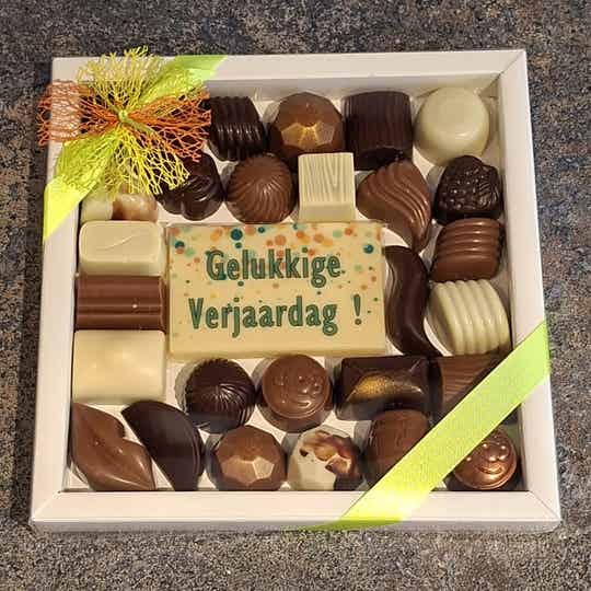 luxedoos groot met tekstplaatje