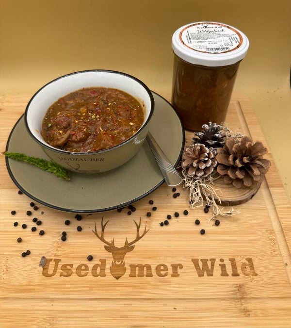 Wildedelgulasch im Glas – Premium Wildfleisch aus Mecklenburg-Vorpommern | Hausgemacht & servierfertig (390g)