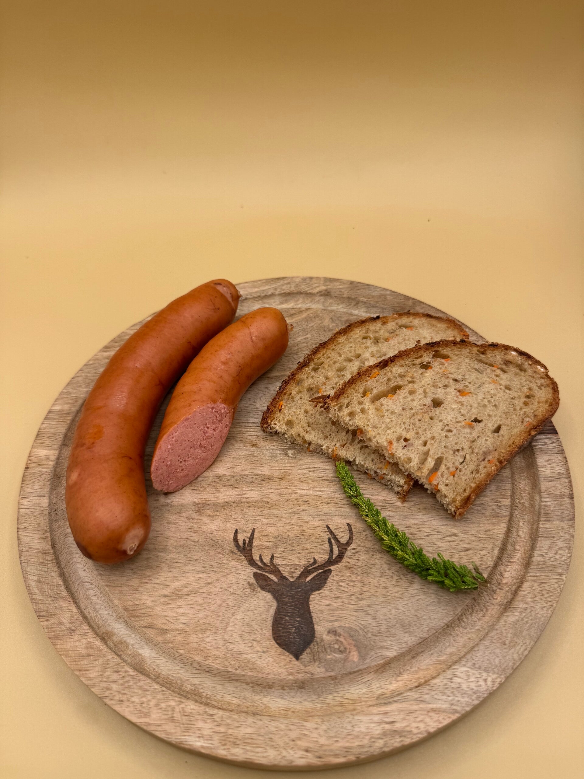 Wildbockwurst – 4er Pack (ca. 420 g) | Hausgemachte Wildwurst aus regionalem Fleisch
