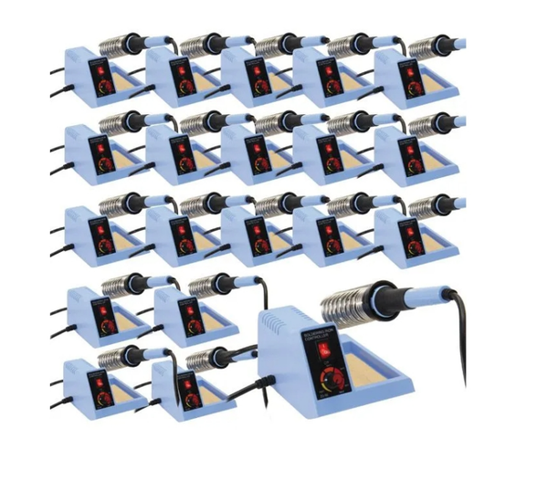Soldeerstation 48 watt, regelbaar, met soldeerstandaard, 20-delige set