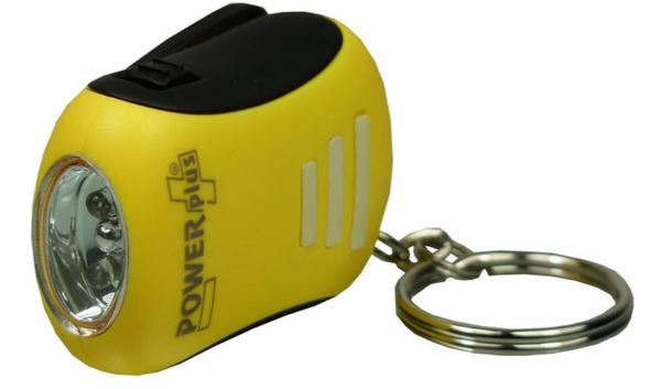POWERplus Bee Dynamo Oplaadbare LED Zaklamp / Sleutelhanger | kleur:geel