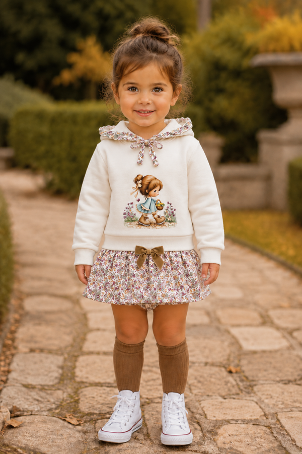 Conjunto niña beig