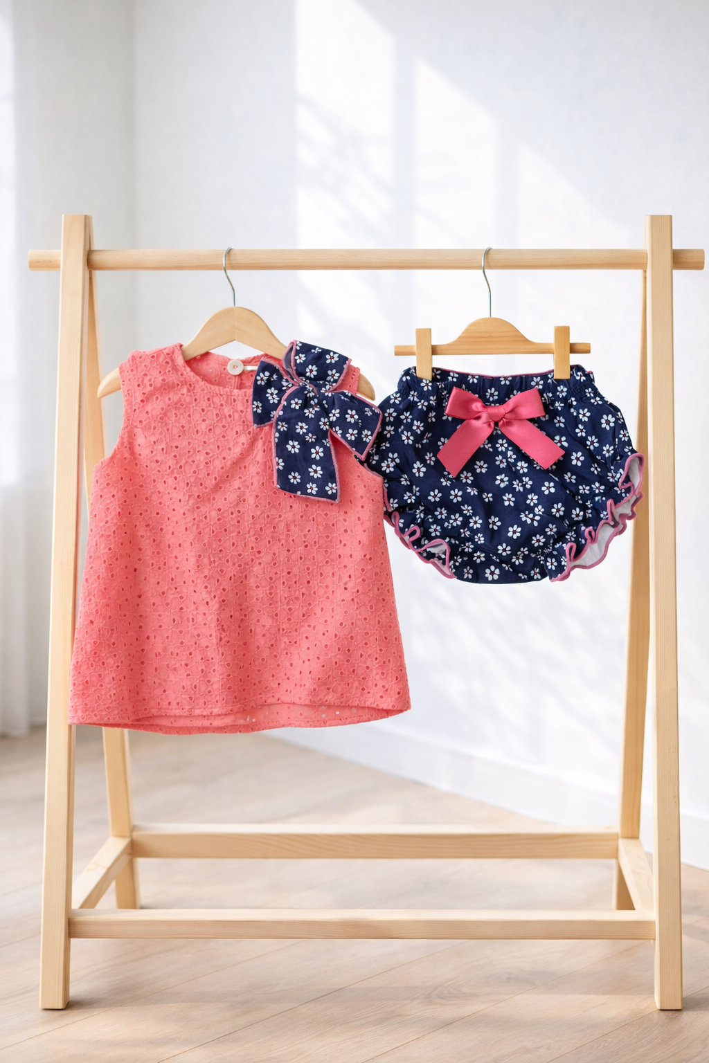 Conjunto naranja perforado