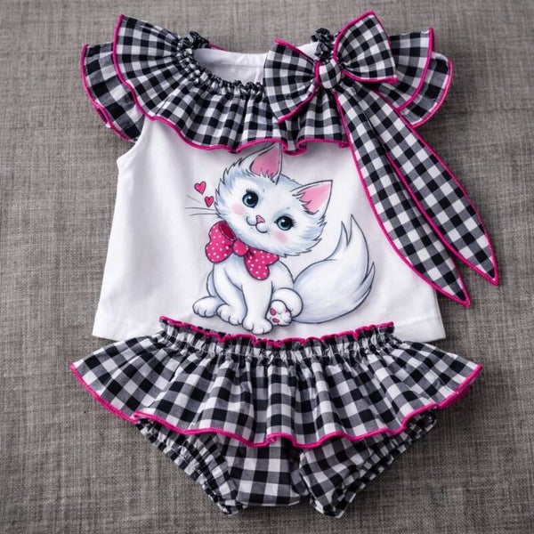 Conjunto vichy gatita