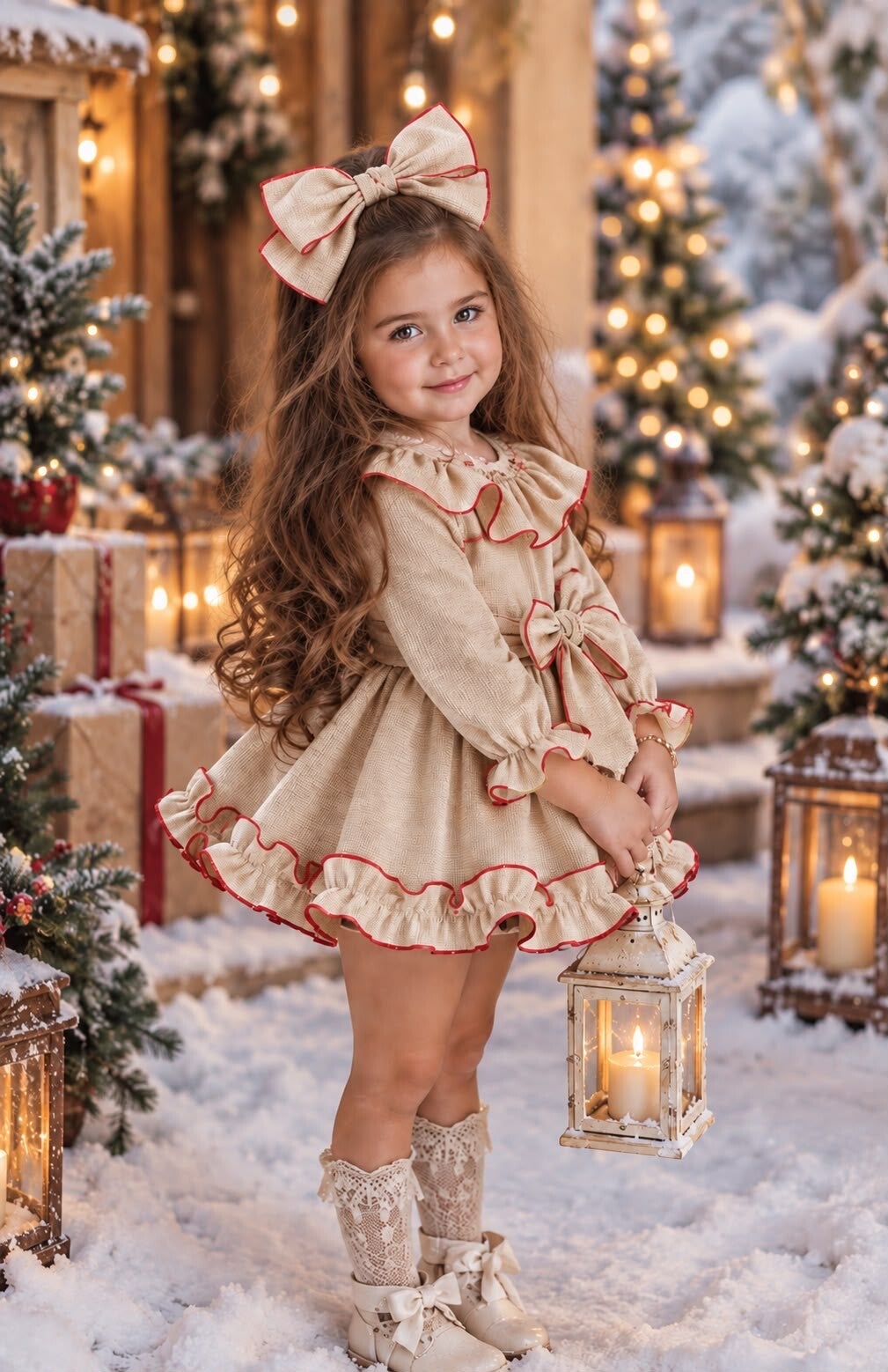 Conjunto navidad dorado