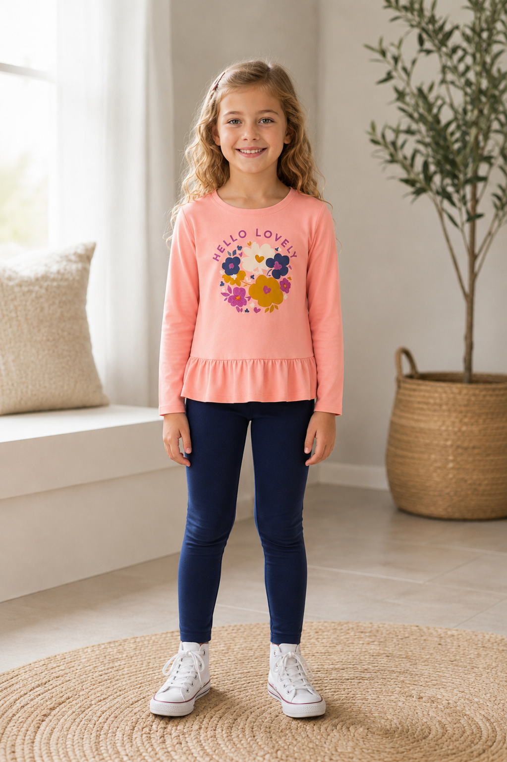 Conjunto legging flores