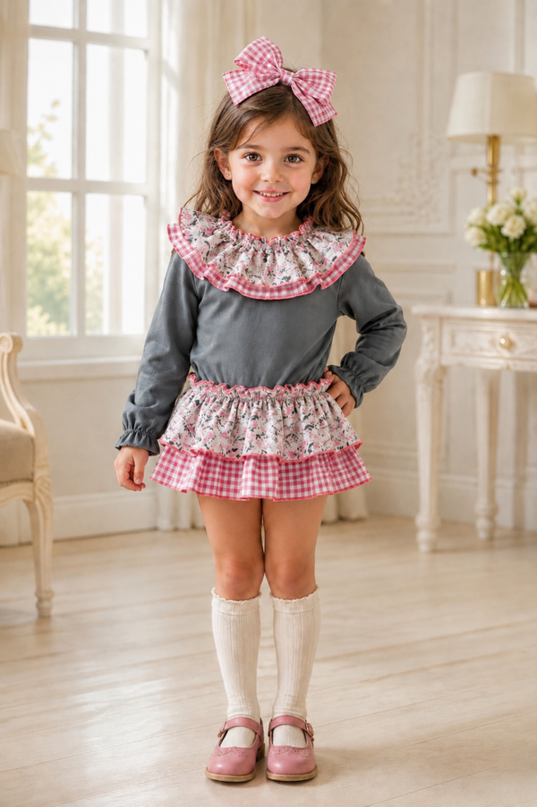 Conjunto flores sudadera