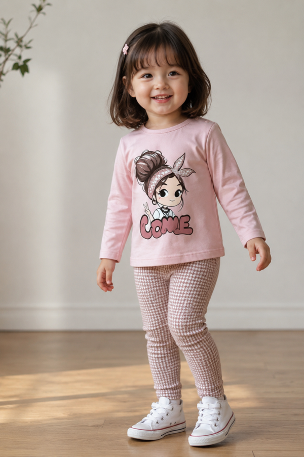Conjunto legging rosa