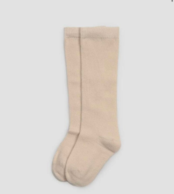 Calcetín alto beige