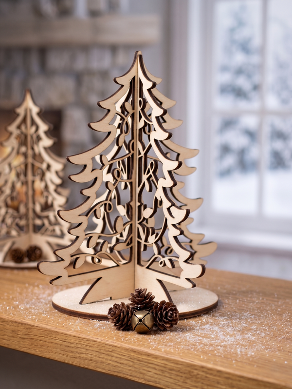 🎄 Przestrzenna Choinka Ażurowa 3D – Koronkowa Magia Świąt ✨