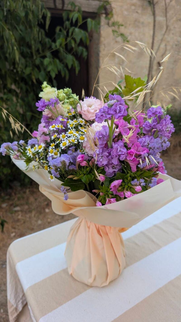 Bouquet de fleurs - bulle d'eau