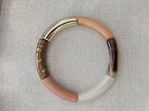 Tube Armband bruin/oranje