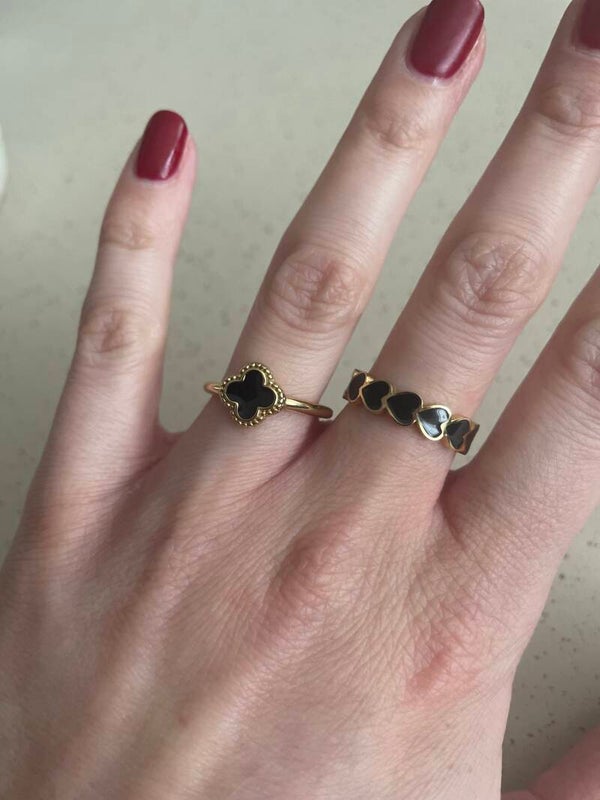 Ring klaver zwart