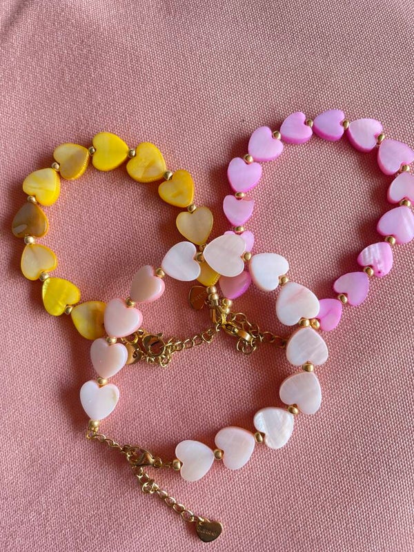 Armband hartjes groot