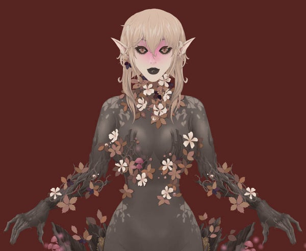 Half body vtuber art