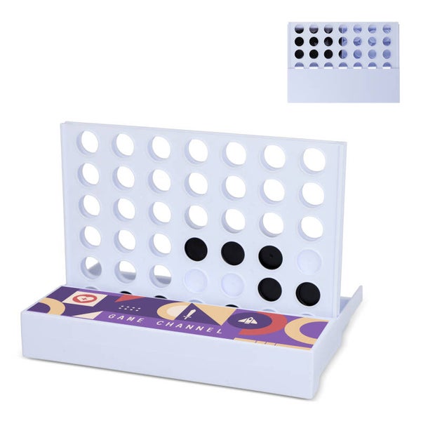 4 op een rij spel van gerecyclede materialen