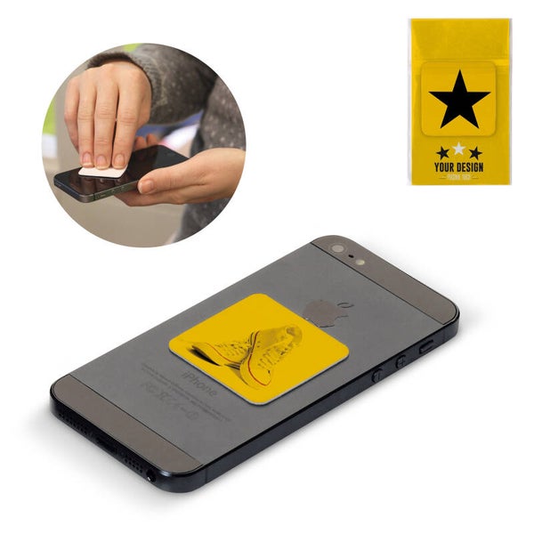 Smartphone schoonmaakdoekje stick 35x35mm