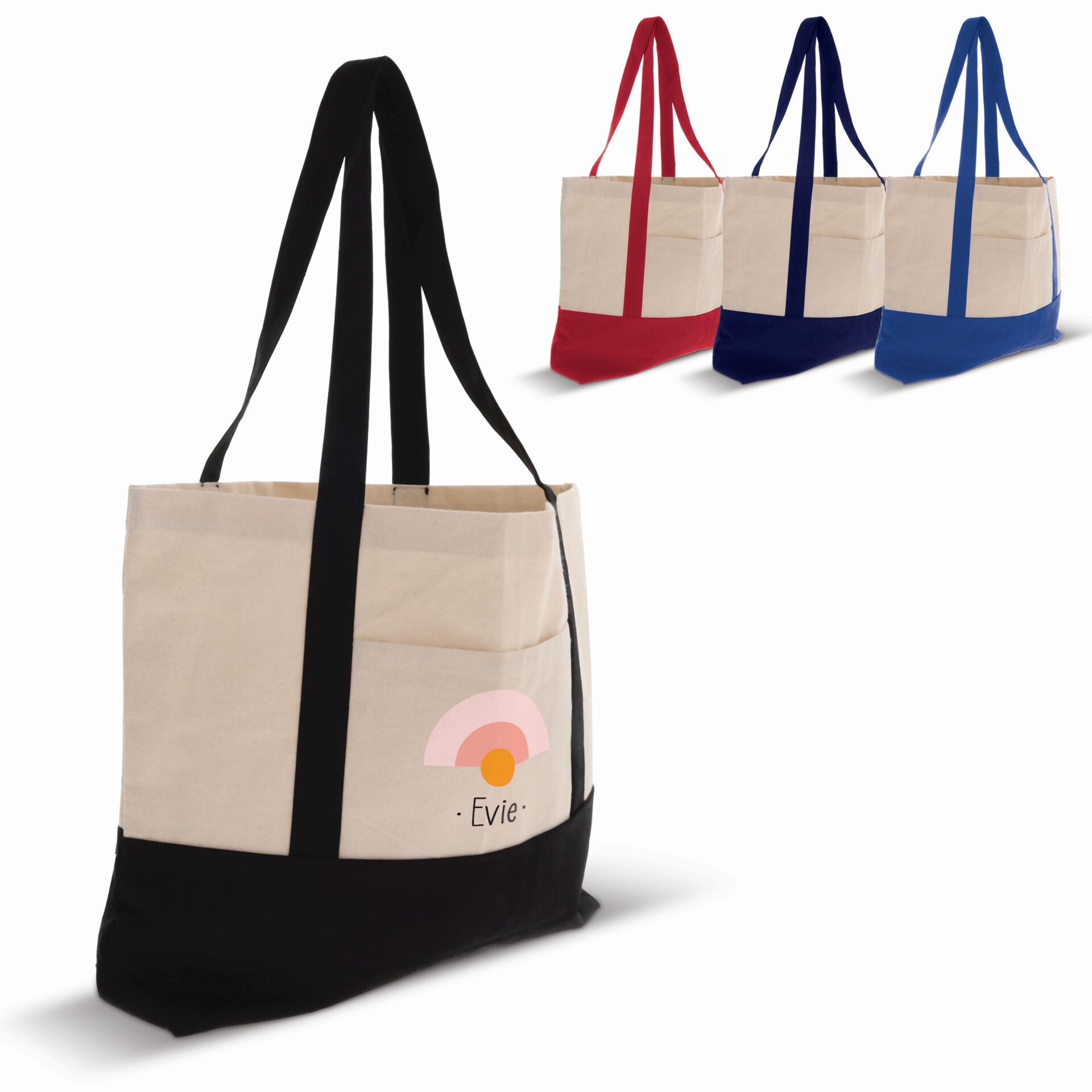 Strandtas katoenen canvas OEKO-TEX® 280g/m² 42x10x30cm