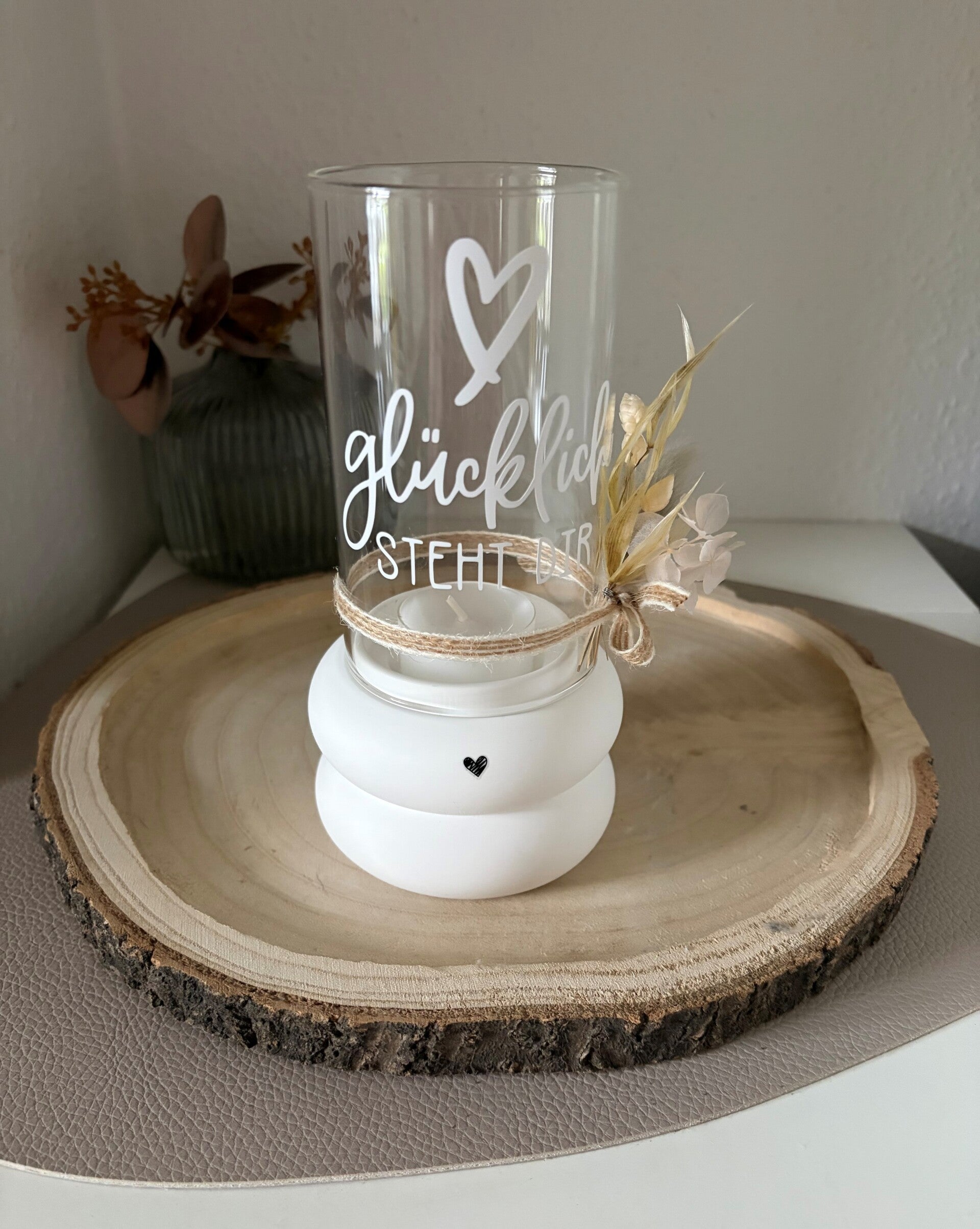 Windlicht Bubble mit Spruch