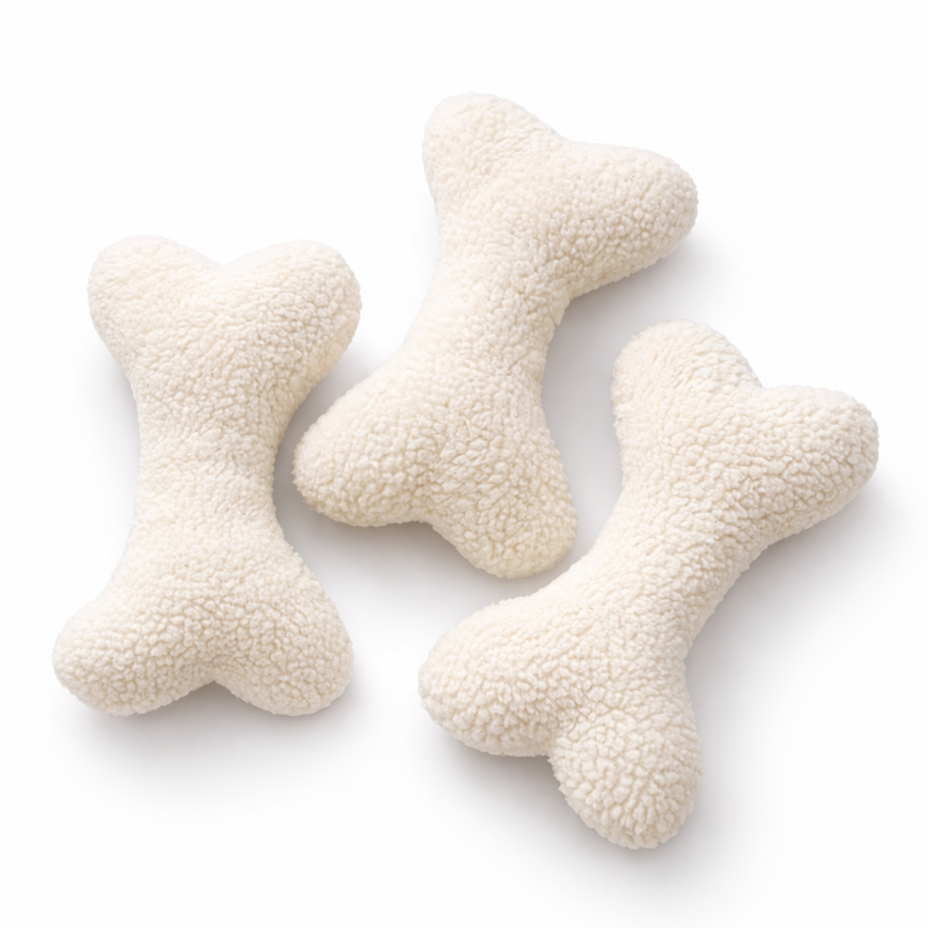 LammKnochen – Kuschelspielzeug in Lammfelloptik