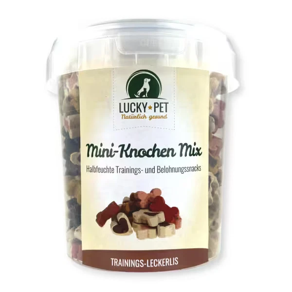 Lucky-Pet Halbfeuchter Mini-Knochen Mix 500 g | Hundeleckerlie Hundesnack