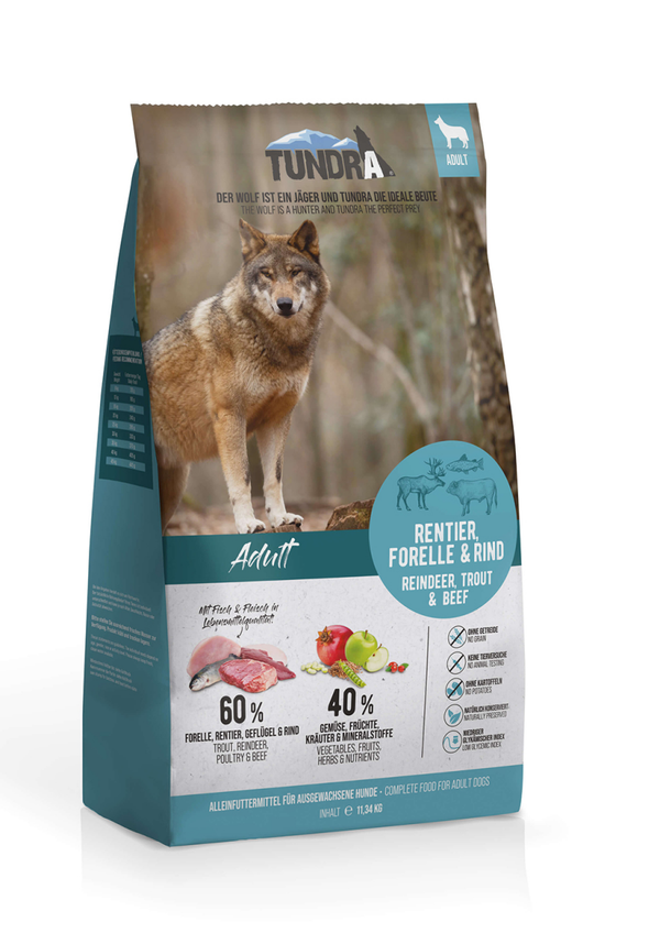 Tundra Dog Rentier, Forelle & Rind