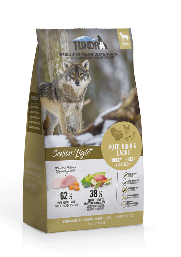 Tundra Dog Senior/Light Pute, Huhn & Lachs