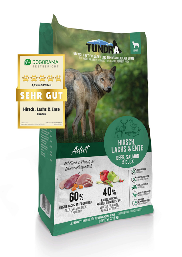 Tundra Dog Hirsch, Lachs & Ente