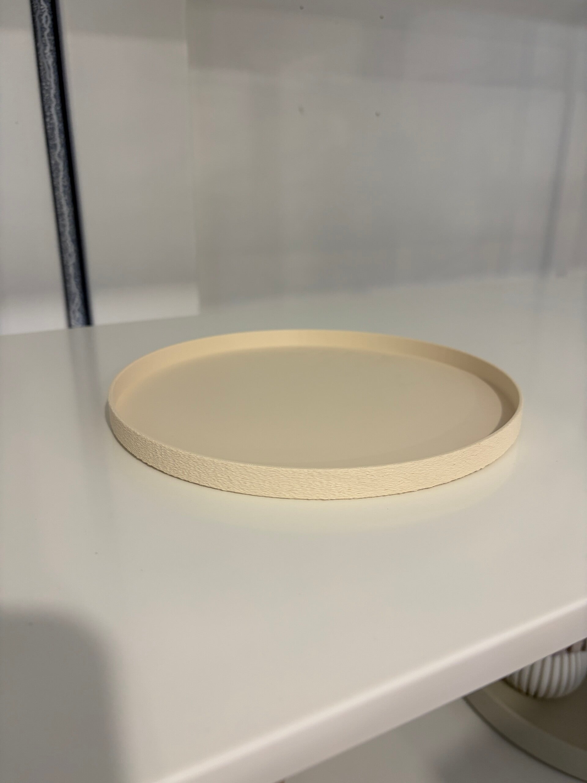 Decoratieve tray 20 cm Ivoor