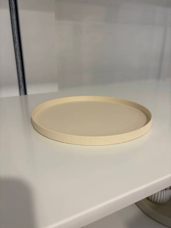 Decoratieve tray 20 cm Ivoor