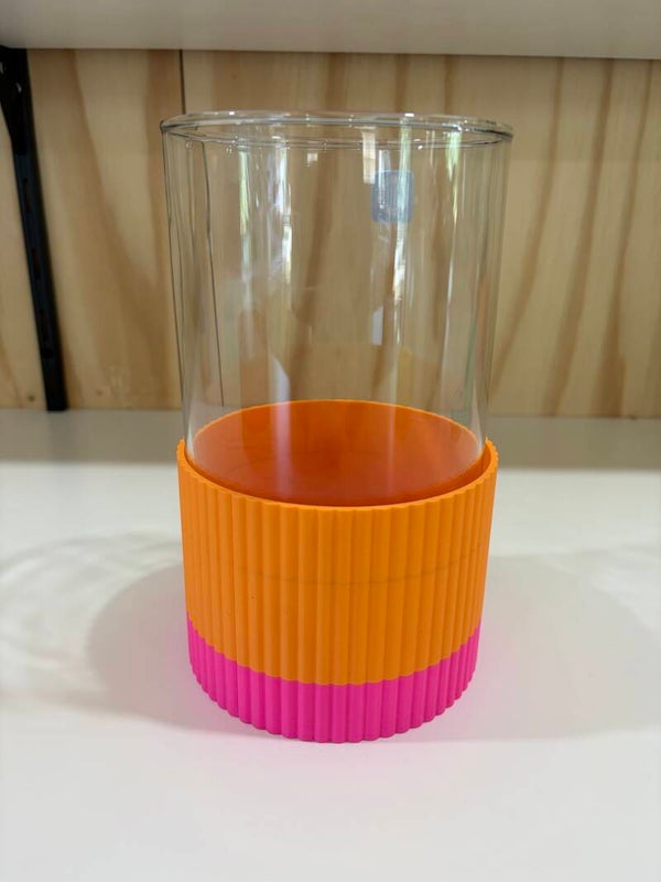 FH vaas windlicht oranje roze