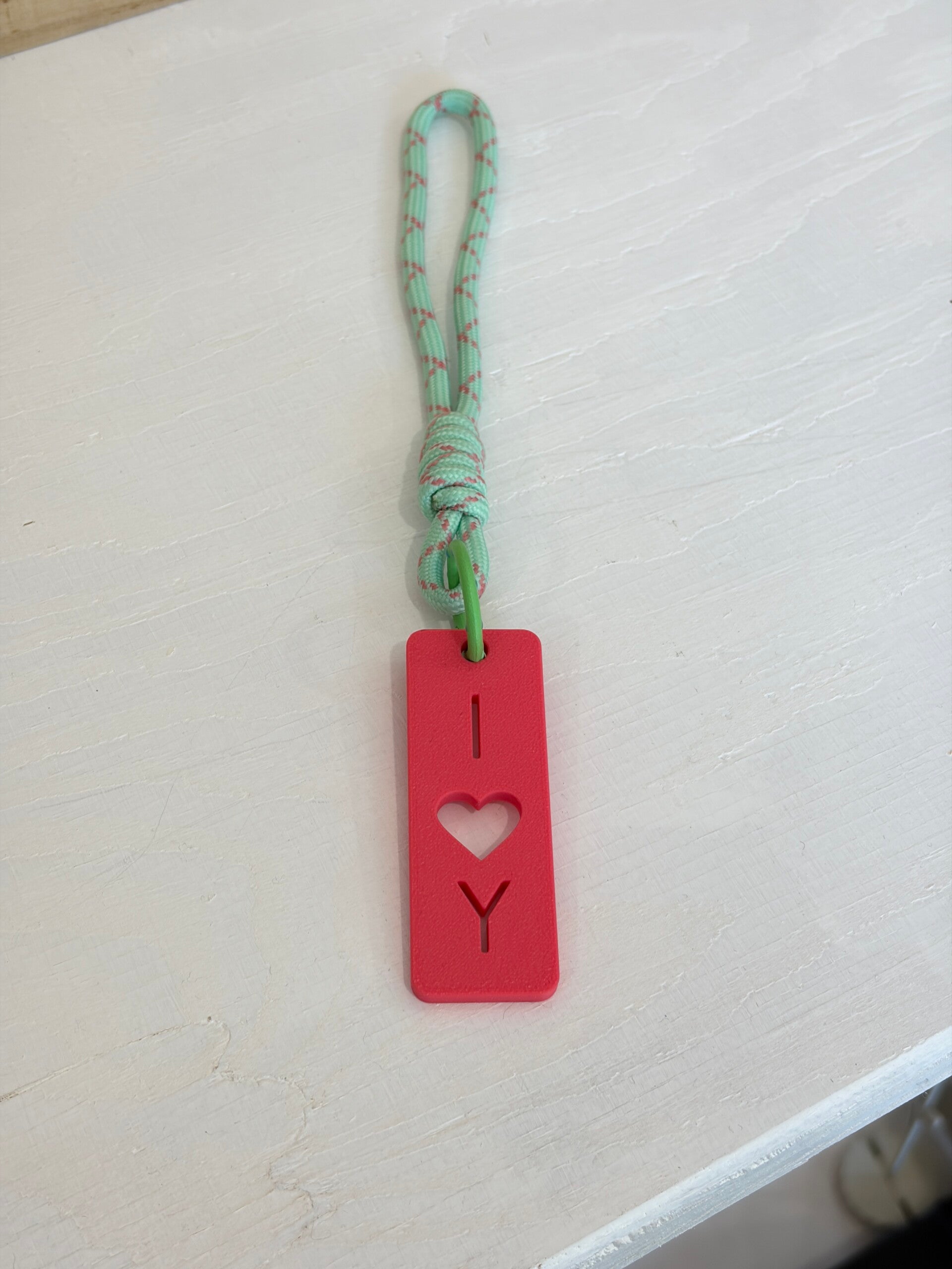 Sleutelhanger I love U rechthoek