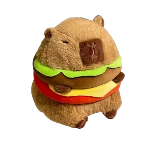 Capybara hamburger knuffel