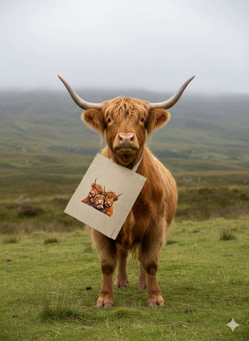 Bedrukte tas natural