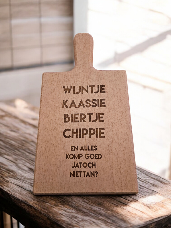 Borrelplank wijntje, kaassie, chippie