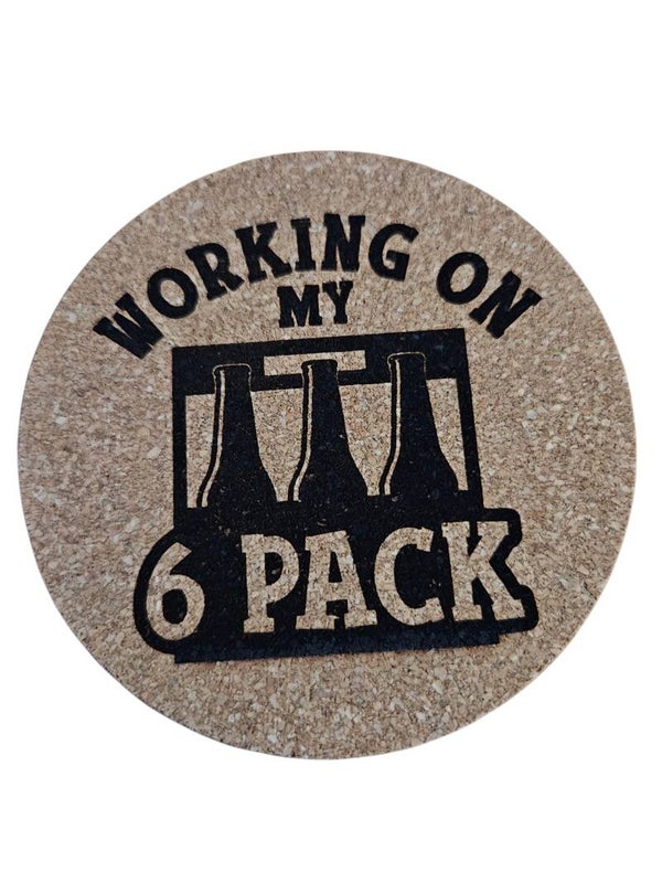 Set onderzetters kurk 6 pack