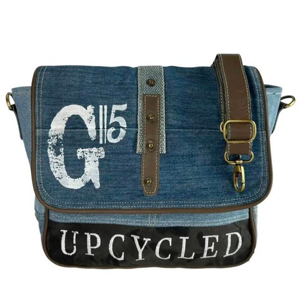 Sunsa Messengerbag van jeansstof