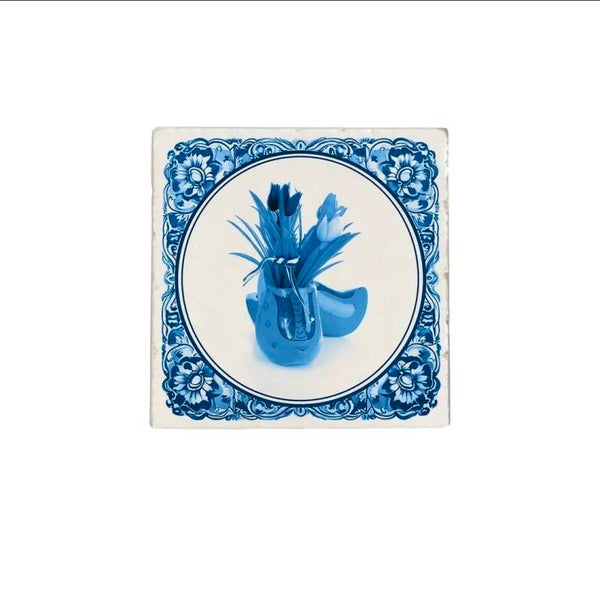 Natuurstenen tegel Delfs blauw klompen