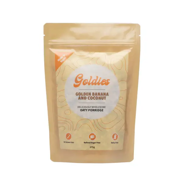 Goldies Golden Banana & Coconut Oaty Porridge Pouch 280g