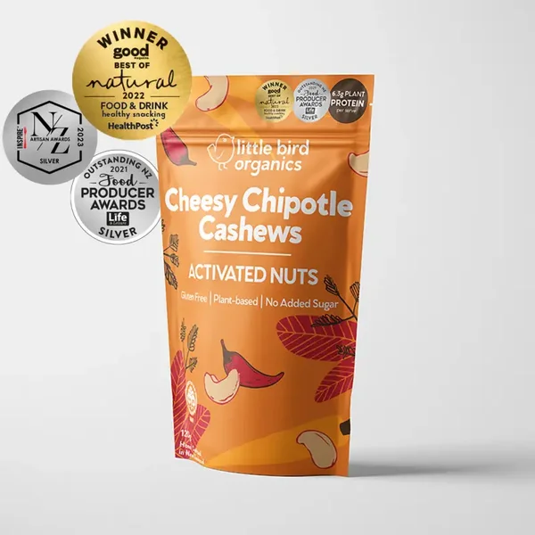 Little Bird Organics Activated Nuts Cheesy Chipotle Cashews 120g