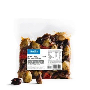 Elysian Mixed Pitted Chilli Marinated Olives 300g