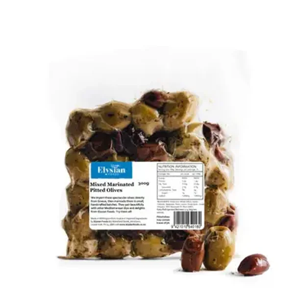 Elysian Mixed Pitted Marinated Olives 300g
