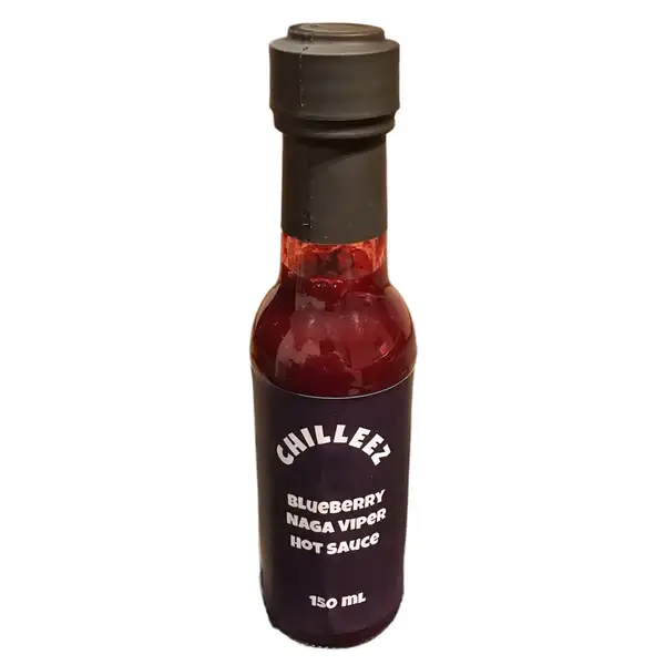 Chilleez NZ Blueberry Naga Viper Hot Sauce 150ml