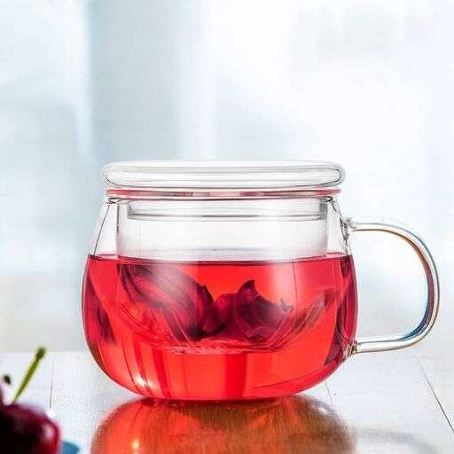 Foxy Tea Shop Glass Teacup with Infuser