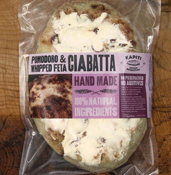 Kapiti Artisan Bakehouse Pomodoro & Whipped Feta Ciabatta 440g