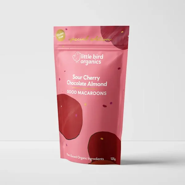 Little Bird Organics Sour Cherry, Chocolate & Almond Good Macaroons 120g