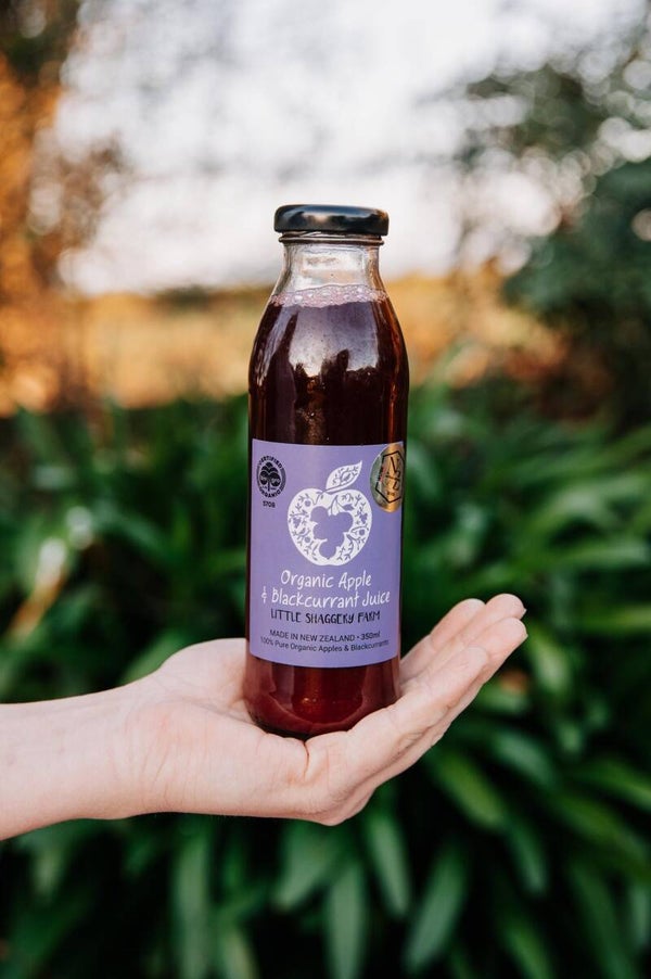 Little Shaggery Farm Organic Blackcurrant & Apple Juice 350ml