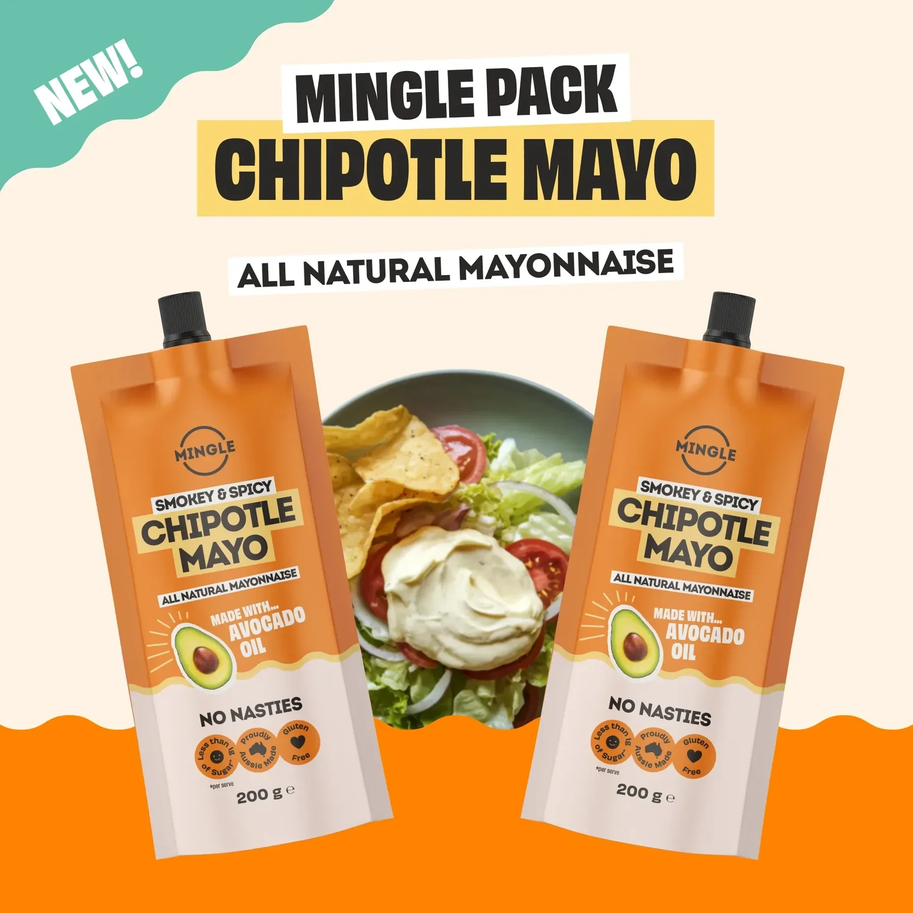 Mingle Smokey & Spicy Chipotle Mayo Pouch 200g