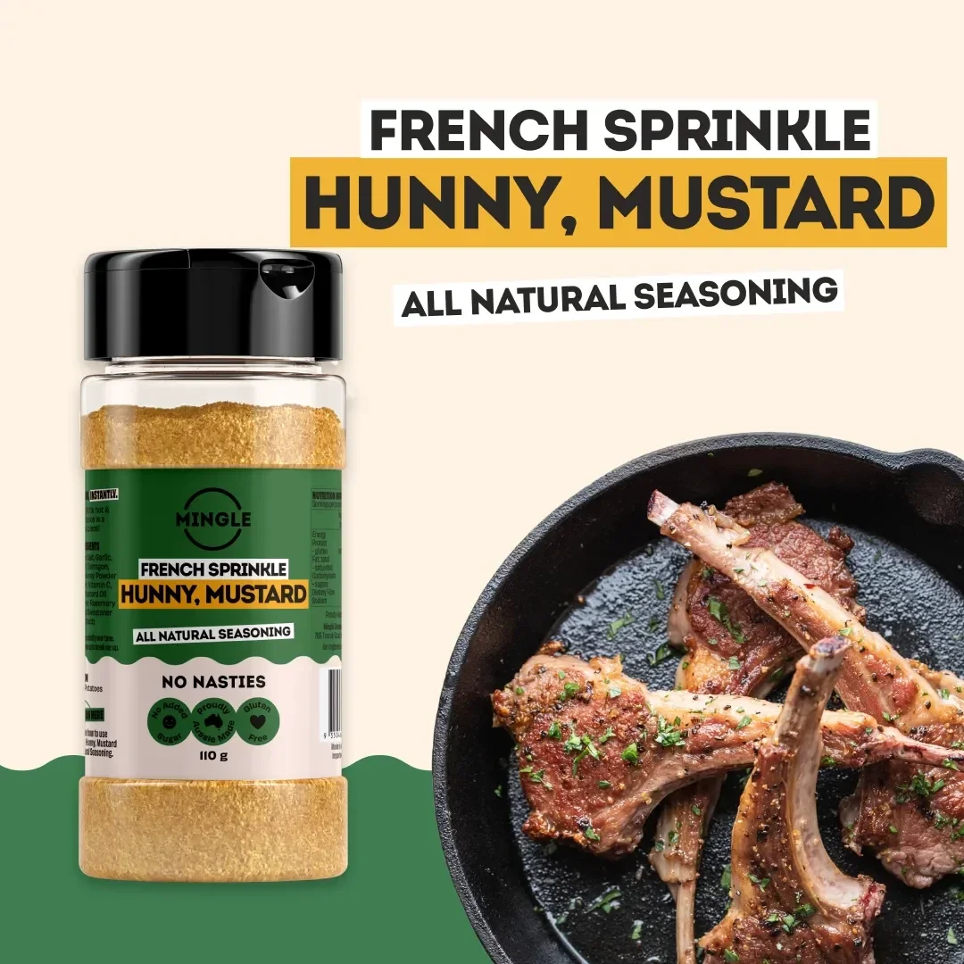 Mingle French Sprinkle Hunny Mustard Large Shaker 110g