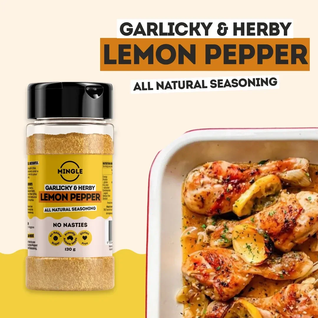 Mingle Garlicky & Herby Lemon Pepper Large Shaker 130g